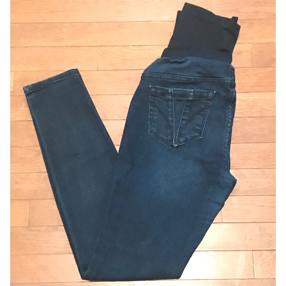 Indigo Blue Skinny Jeans Full Panel Maternity